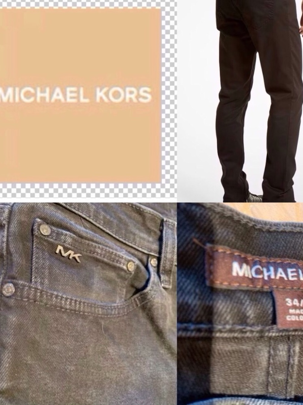 Like new Michael Kors Dark Grey Slim Fit Jeans 34/32